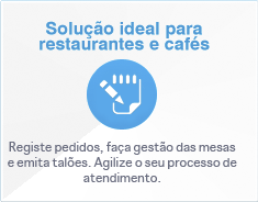 Solução ideal para restaurantes e cafés - Registe pedidos, faça gestão das mesas e emita talões. Agilize o seu processo de atendimento.
